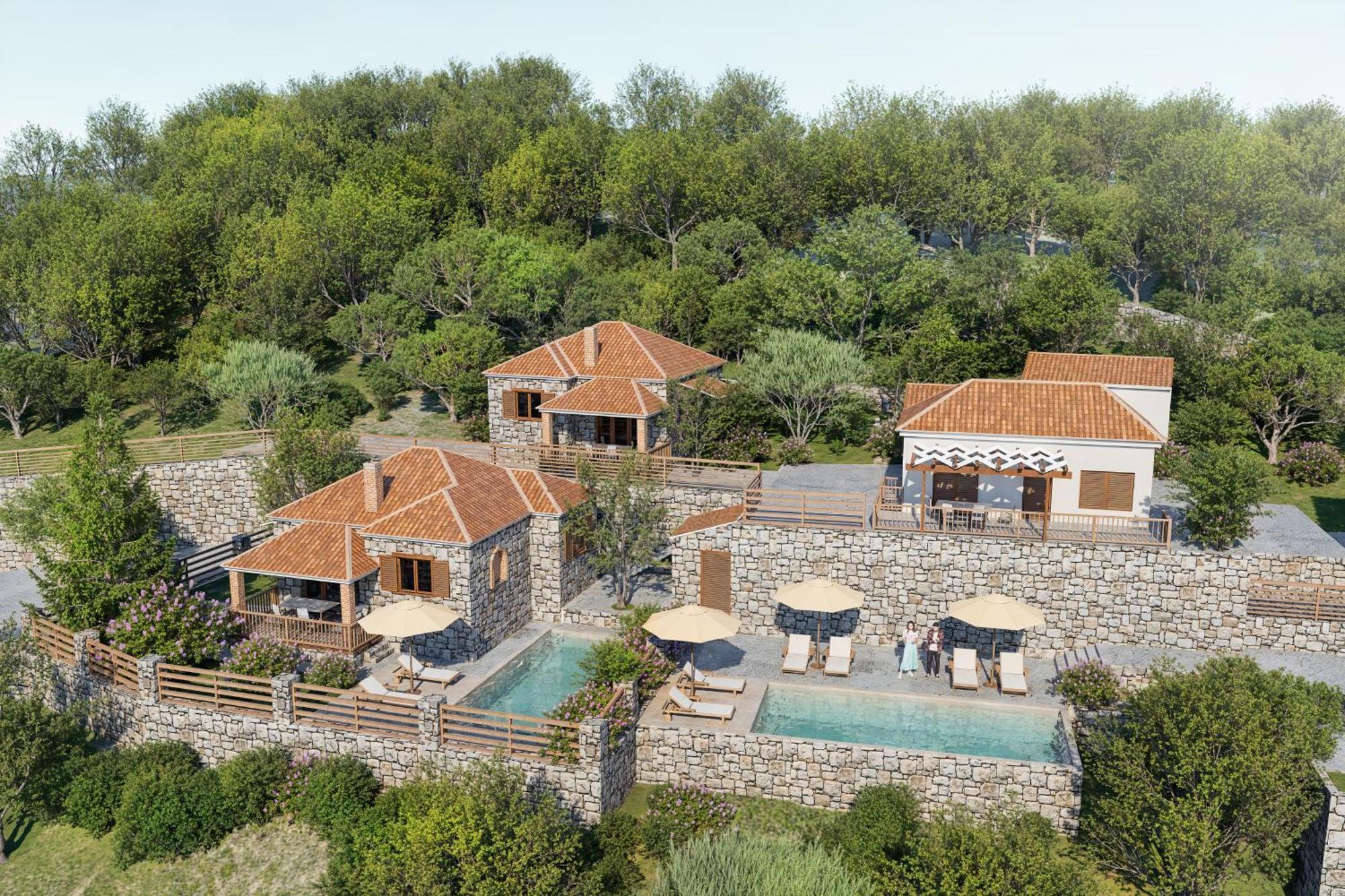 Vozas Villas - Traditional Houses With Great View Tragaki Eksteriør bilde